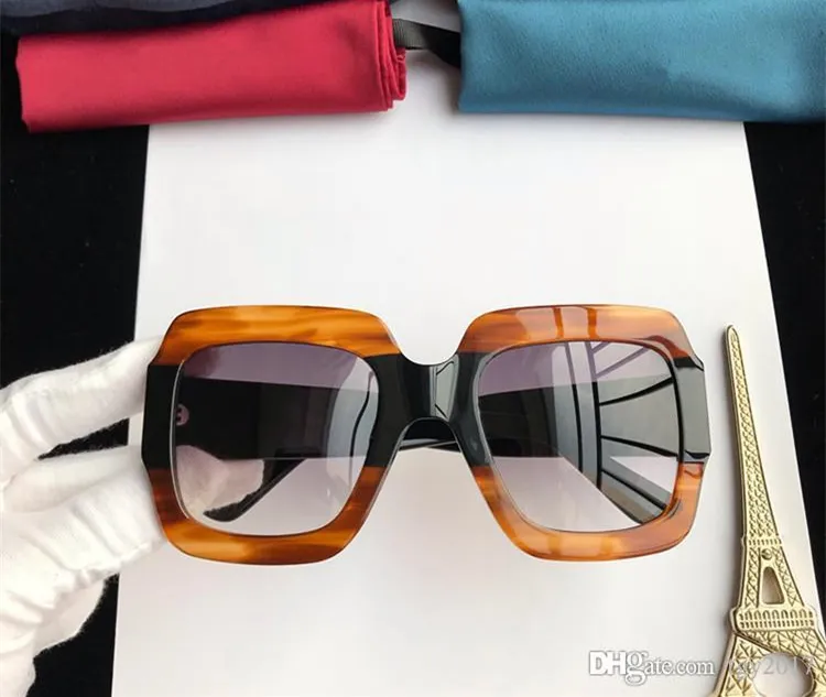 Modelo de moda mais recente óculos de sol polarizados quadrados para mulheres UV400 55-23-140 Itália com copos de prancha de luxo de luxo para Pres232s
