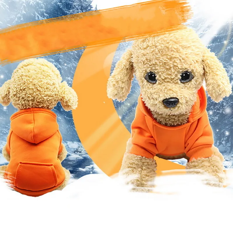 XS-2XL Pet Dog Hoodie Manteau Doux Polaire Hiver Chaud Chiot Vêtements Vente Chaude Chien Sweat Costume De Chien Pour Petits Chiens Pet Supplies Y200922