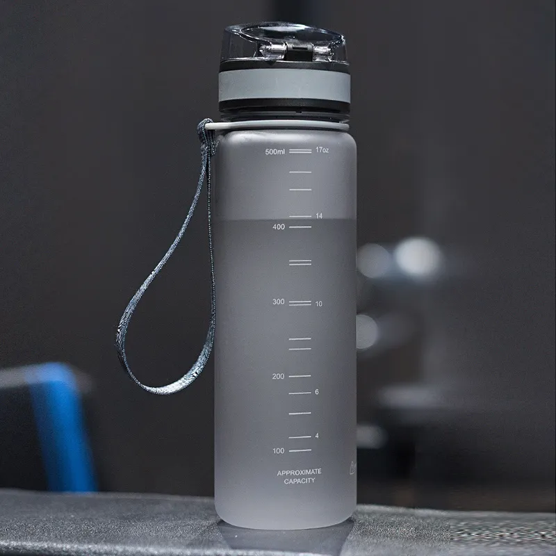 High Quality Water Bottle 500ML 1000ML A Free Leak Proof Portable For Drink Bottles Sports Gym Eco Friendly 220423