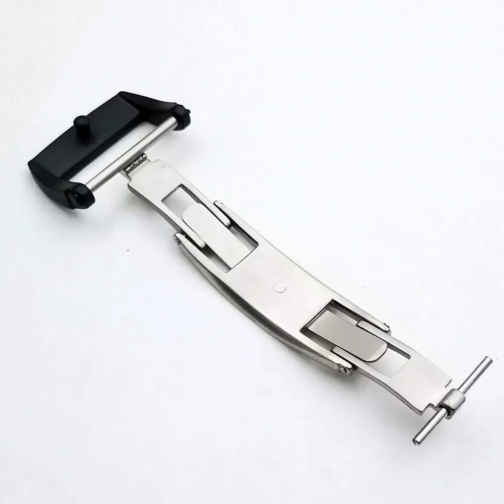 20mm Stainless Steel Folding Deployment Clasp for RM Rubber Leather Watch Band Strap274F