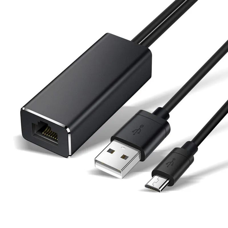 Ethernet Adapter Network Card For USB Fire TV Stick Google Chromecast TF6 Digital Ethernet Cables Network Card