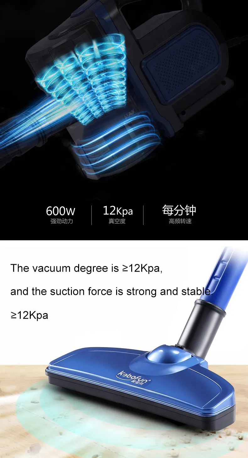 Seamoy com fio 2-em-1 Aspirador de pó 600W Seco Uso Super Super Sucção Carro Tranquilo Hand Hand Hold Household Collector Collector ASPIRADOR