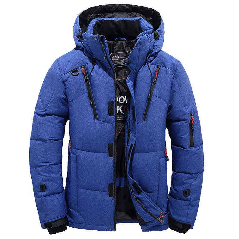 Herren Winter Weiße Ente Daunenjacke Oversize Gepolsterte Parkas Mit Kapuze Outdoor Dicke Warme Schnee Outwear Mäntel Plus Größe 4XL 211216