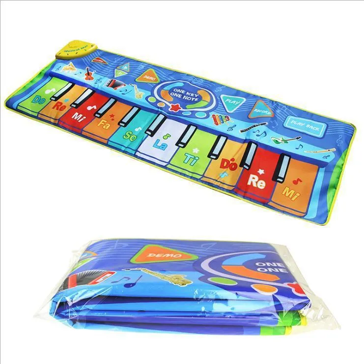 Grote Maat Muzikale Mat Baby Spelen Piano Mat Toetsenbord Speelgoed Muziek Instrument Spel Tapijt Educatief Speelgoed voor Kid Geschenken LJ201124