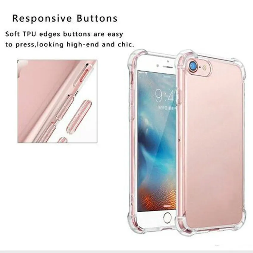Transparante Telefoon Case Voor Iphone 13 12 11 Pro Max Xs Xr X 8 7 6 Plus Tpu Beschermende shockproof Clear Back Cover