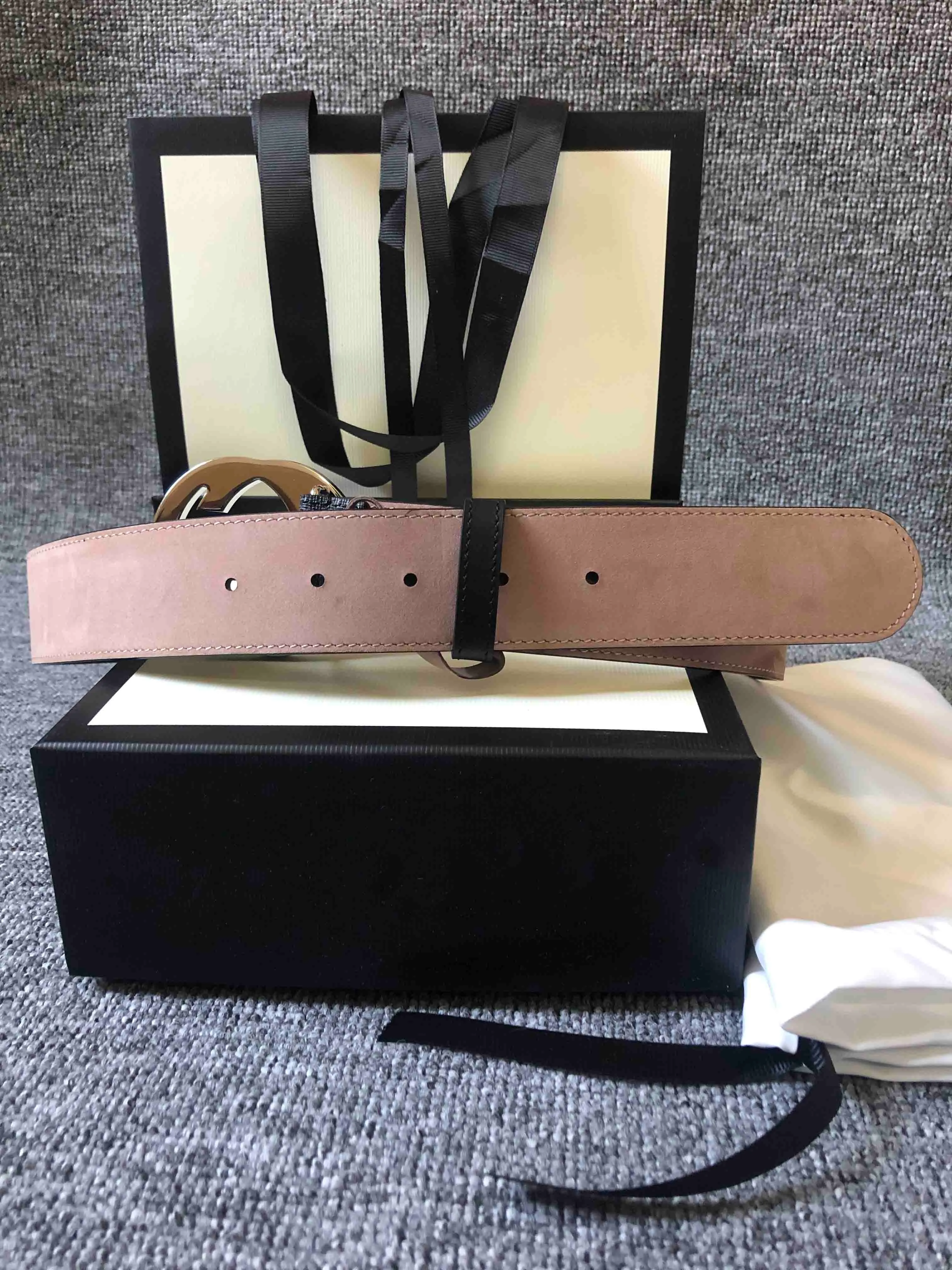 Calidad marrón gris negro azul lona con cinturón de cuero para hombres con caja hombres diseñadores cinturones mujeres clásicas fondo marrón leathe298k