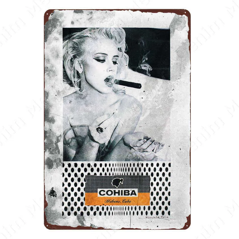 Puro Vintage Metal Poster Seksi Lady Teneke Teneke İşaret Duvar Dekorasyonu Bar Cafe Club Oda Duman Dükkanı Ev Adam Mağara Sanat Resim 6413813