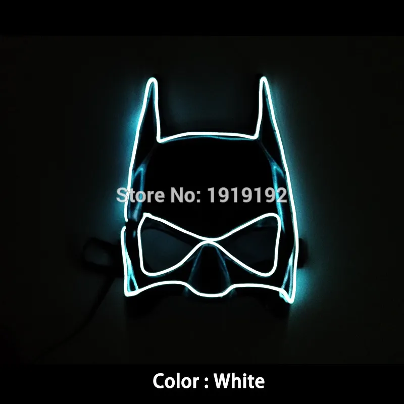 Accessori costumi Vendite calde Maschere EL Wire Maschere Halloween EL Mask incandescente EL Wire Festival LED Glowing Party Dance Maschere accessori Da 3V Drive