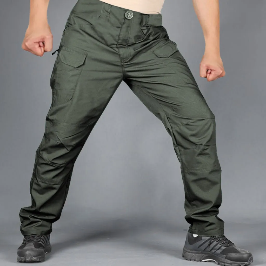 Pantaloni da uomo di alta qualità Pantaloni antigraffio da uomo impermeabili Militar Tactical Cargo Outdoor Pantaloni Combat Training Military Pant LJ201007