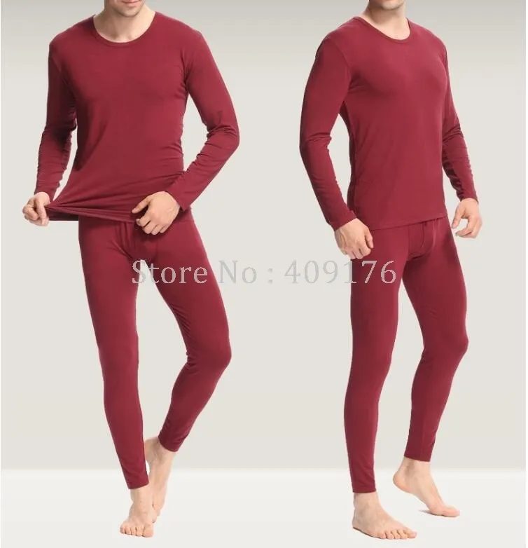 Conjunto de ropa interior térmica de Modal Long Johns para hombre PRAYGER de talla grande 7XL traje de ropa interior fina de cuerpo cálido 2011252043