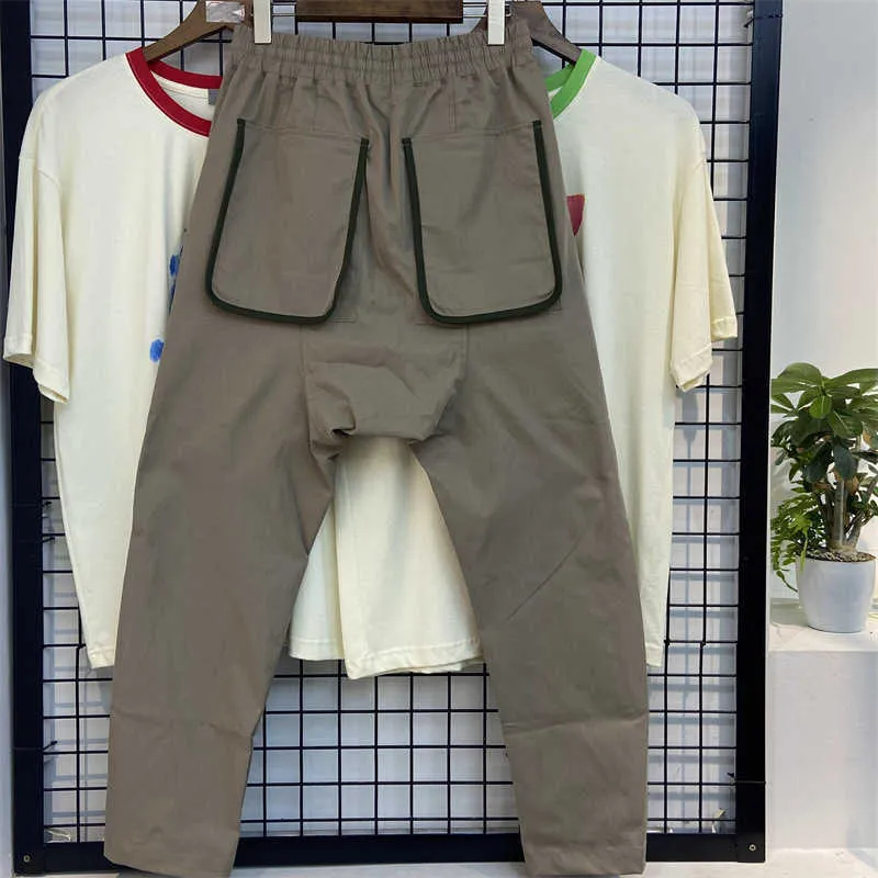 Pantalons pour hommes Ins poche d'outillage de démontage utilisé petit pied mode masculine coupe ajustée vêtements tactiques élastiques loisirs industrie lourde tissu militaire