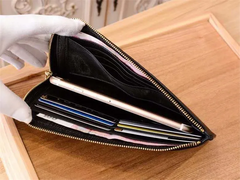 Damen Designer Brieftaschen Kartenhalter von höchster Qualität Frauen Brieftaschen Telefon organisieren Taschen Echte Leder gestreifte Handybeutel Hasp 21275w