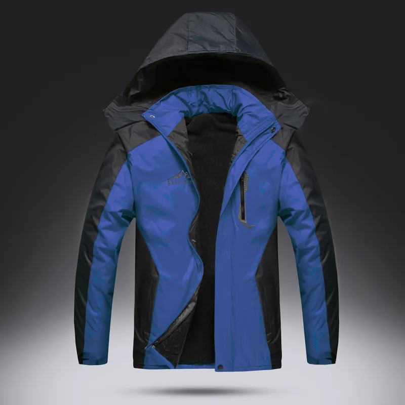Jaqueta de capuz esportiva ao ar livre contraste masculino mulheres aquecidas ao ar livre aquecimento de casaco de parka casaco com capuz