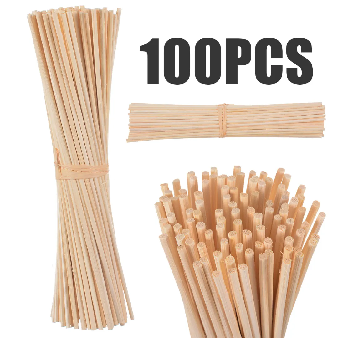 30pcs/100pcs Mayitr Natural Reed Fragrance Aroma Oil Fragrance Diffuser Rattan Sticks Home Decoration