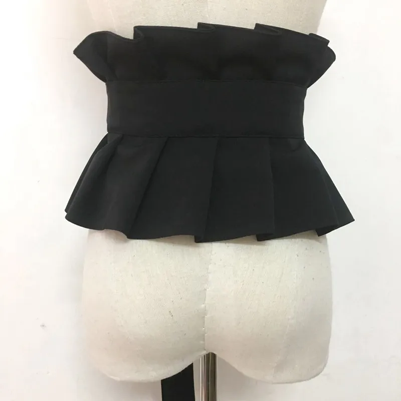 Ceinture de corset de taille plus Taille Courroies de taille Noir pour femmes Wide Cummerbund Mode Designer élastique Big Dress manteau CEINTURE FEMME Y200501