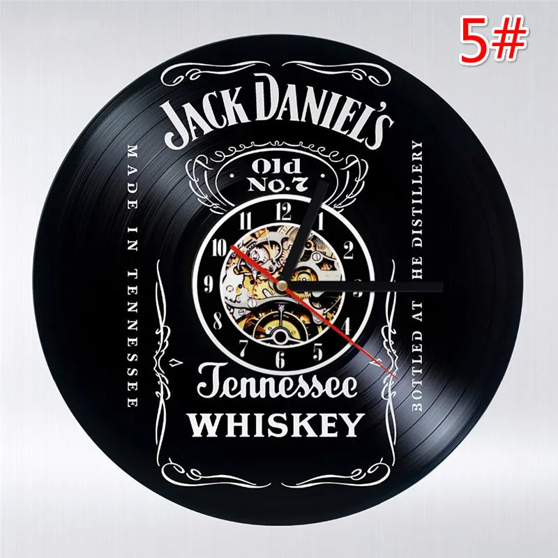 Home Living Whiskey Classic Wall Clock Fashion Decoration Art Clock Vinyl Record Wall Clocks Y2001097495471