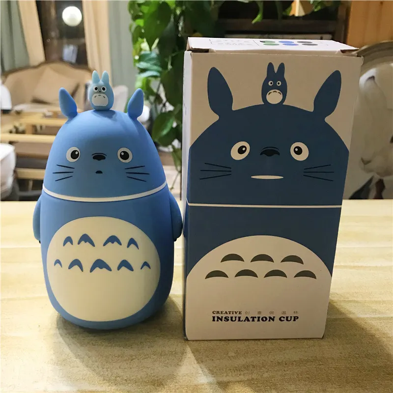 Novità Cute Cartoon Totoro Thermos portatile Bottiglia creativa Anime Termos Tazza e tazza Boccette sottovuoto in vetro Bottiglia Drop 201270I