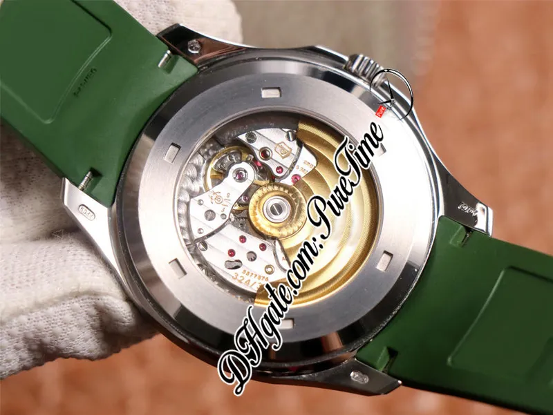 NIEUW ZF 5168G-010 324SC 324CS Automatische heren Watch stalen kist groene textuur wijzerplaat groen rubberen strap 42 mm editie ptpp puretime232jjj