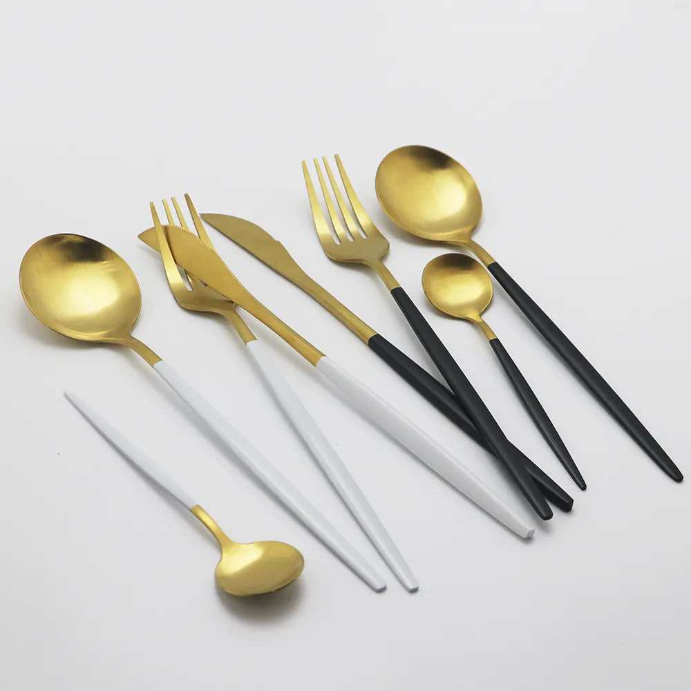 16-24Pcs-White-Gold-Matte-Dinnerware-Set-Stainless-Steel-Knife-Fork-Spoon-Dinner-Set-Kitchen-Cutlery