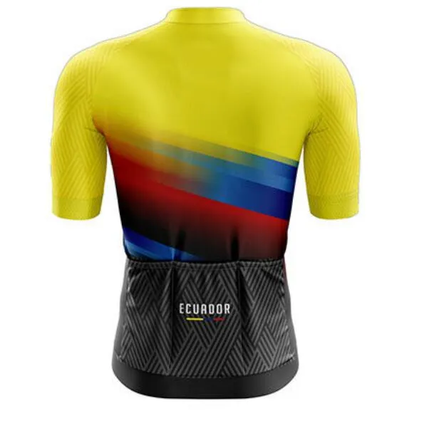 2022 NEW Bright Ecuador Top Quality Short Sleeve Cycling Jersey Pro Team Road Mtb Clothes267K