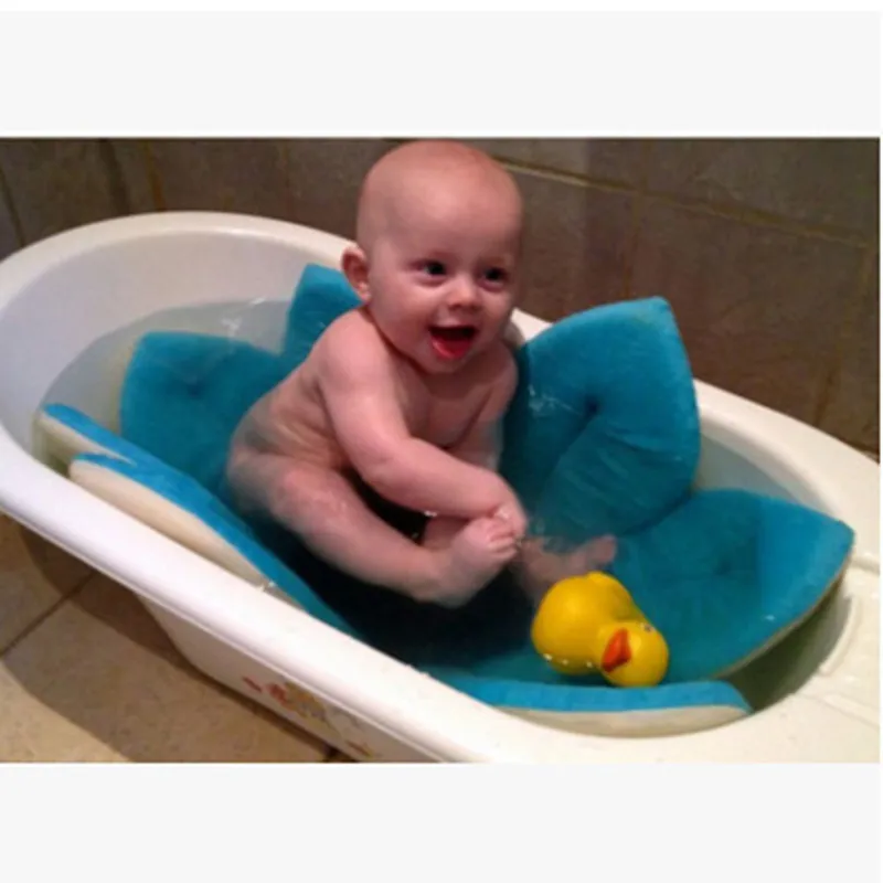 pasgeboren babybadje opvouwbare bloem bloeiende badkuip antislip baby shower baby bloeiende wastafel badkussen huid badmat mat 201216h