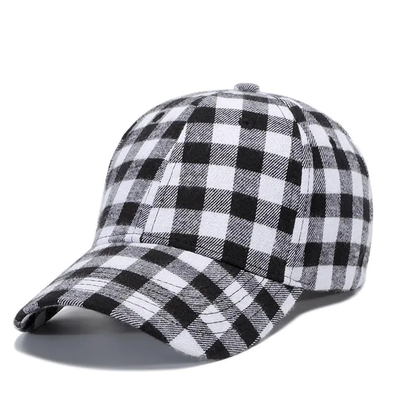 Berretti da baseball in cotone scozzese stile coreano Cappello a coda di cavallo Cappello da donna Uomo Berretto con visiera Cappellino snapback esterni Cappelli con visiera hip-hop regolabili D9909 WJY591