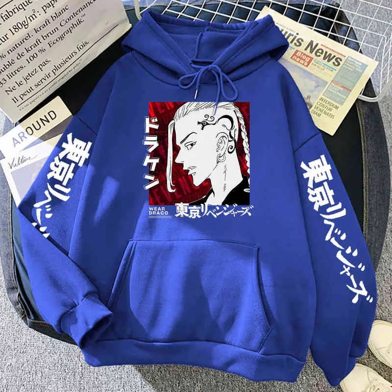 Anime Tokyo Revengers Hoodie Comics Charakter Sportswear Herbst Mode Fleece Mit Kapuze Streetwear Harajuku Cosplays Kleidung Tops H1227