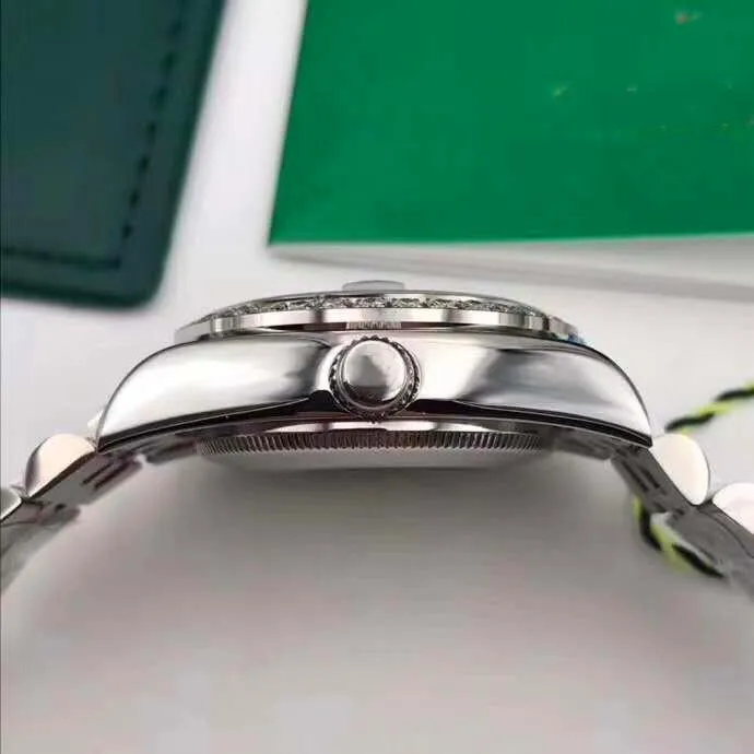orologio da donna di moda Orologio meccanico automatico 36MM Lunetta con diamanti Zaffiro Orologi da donna Bracciale in acciaio inossidabile2571