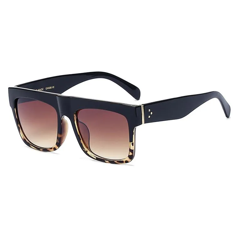 Designer Shades Fat Top Sonnenbrille Frauen Retro Sonnenbrille für Männer Gafas FemininoSunglasses238o