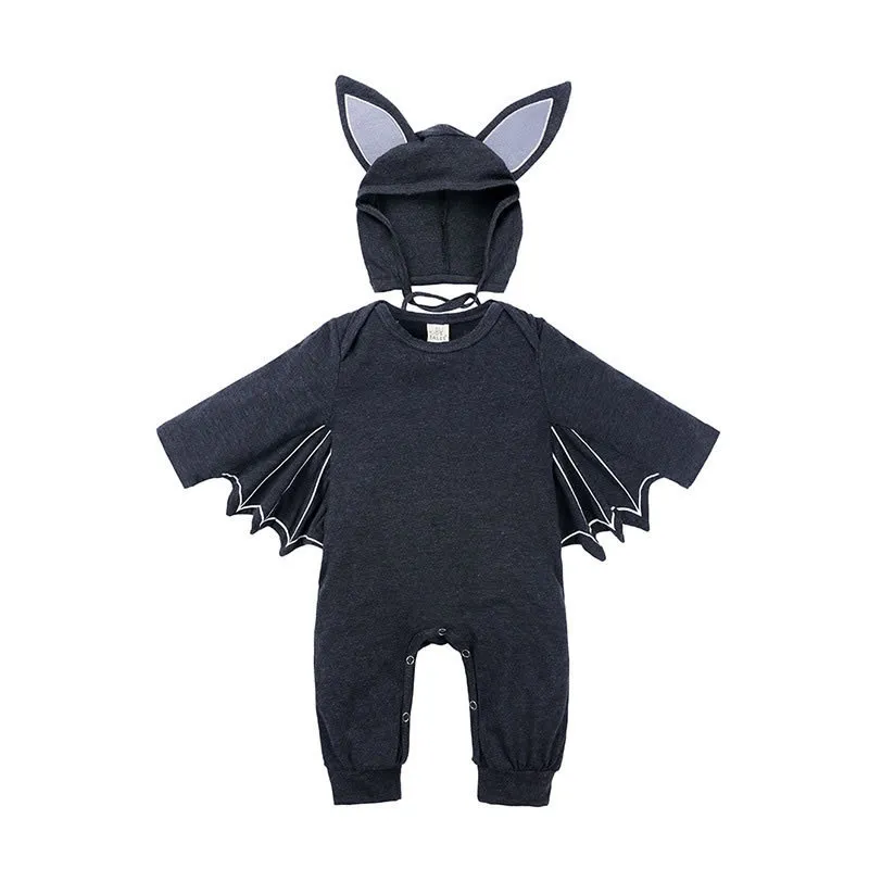 Halloween kostuum voor peuter jongen meisje Romper Ins Kid grappige HatBat pruik jumpsuit outfit baby pasgeboren pyjama overall doek 20102986048