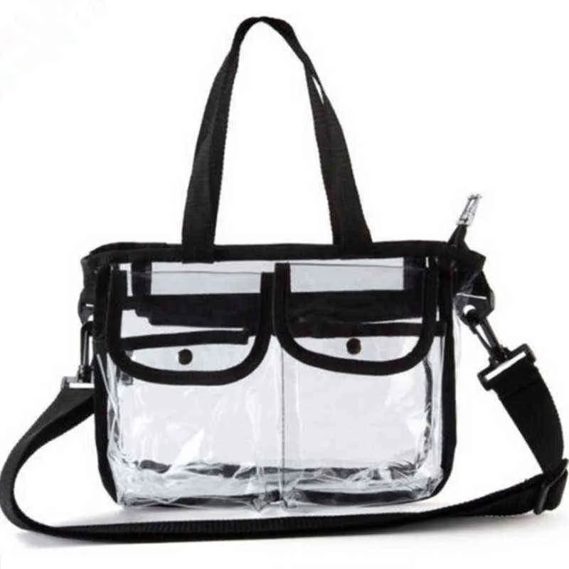 NXY Kosmetiska Väskor Svart Transparent Kvinnor Brand Designer Travel Storage Shoulder flicka mode Make Up Messenger 220.302