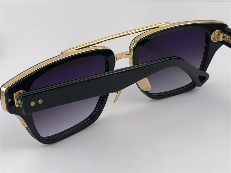 Nuovi occhiali da sole da uomo di design vintage occhiali da sole tre lenti stile fshion con montatura quadrata UV 400 con custodia di alta qualità250z
