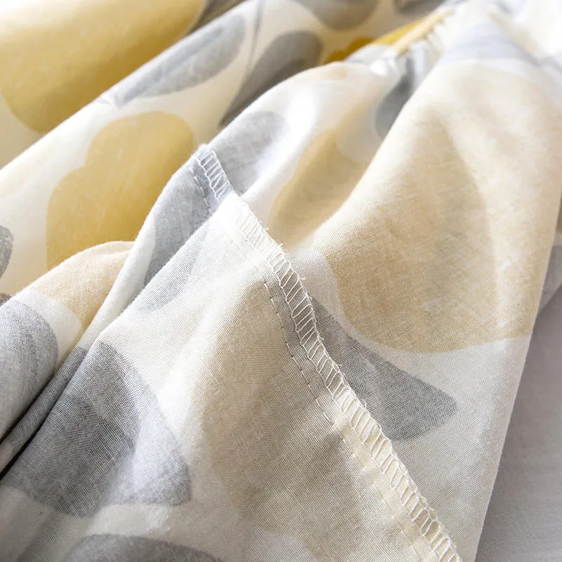 Ropa de cama 100% algodón tamaño Queen King Sábana ajustable con banda elástica Protector de colchón de algodón de Color amarillo sábanas dobles 2011321Z