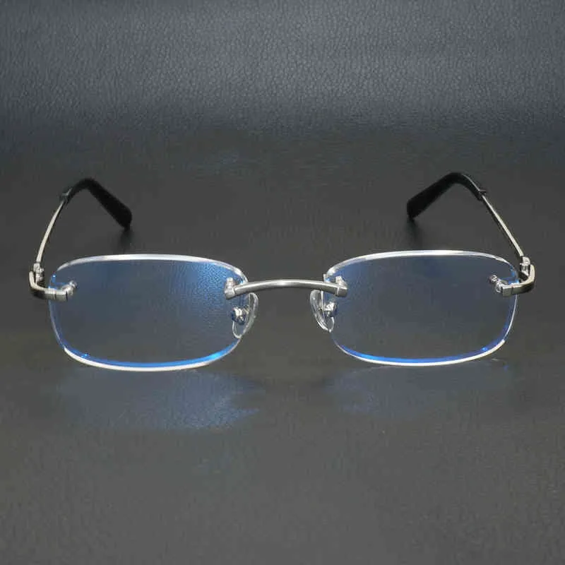 2024 Luxury Designer off for luxury designer sunglasses Metal Square Clear Frames Men Women Rimless Glasses Optical Frame Spectacles Eyeglasses for Computer 9011