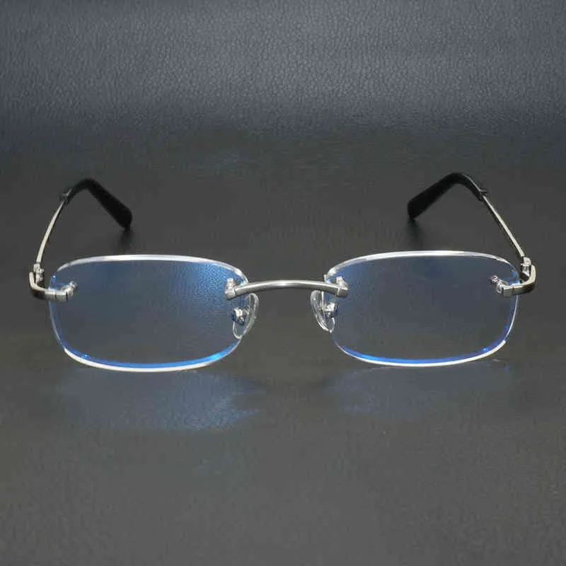 2024 Top designer 20% di sconto su occhiali da sole di design di lusso in metallo quadrato trasparente uomini uomini donne occhiali senza montatura cornice occhiali occhiali computer computer 9011