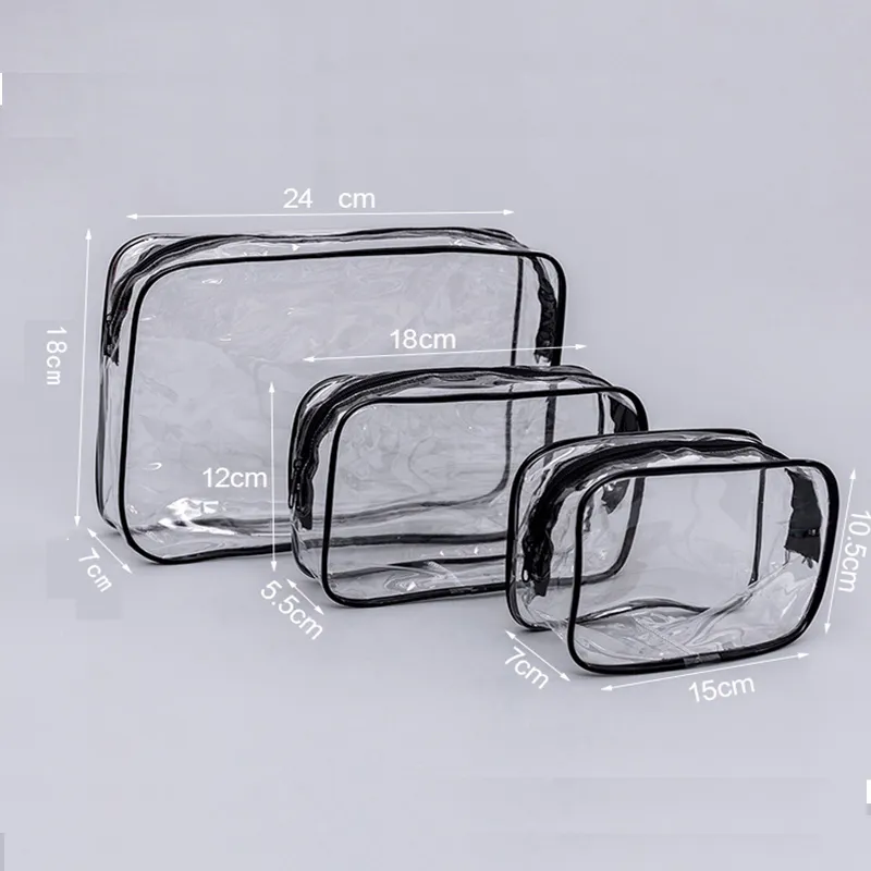 Transparent Make-Up Tasche Frauen Kosmetische PVC Reise Veranstalter Klar Schönheit Fall Kulturbeutel Waschen Wasserdichte Lagerung 220218