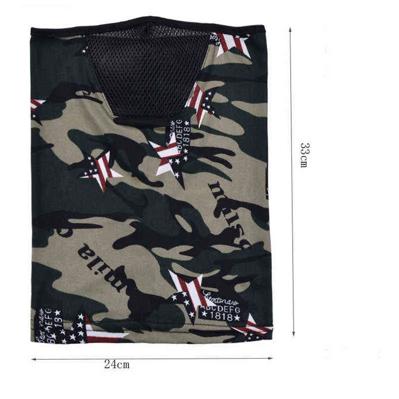 Ao ar livre balaclava bandana militar capa tática lenço respirável camuflagem pescoço morna gaiter homens mulheres caminhadas lenços de pesca y1229