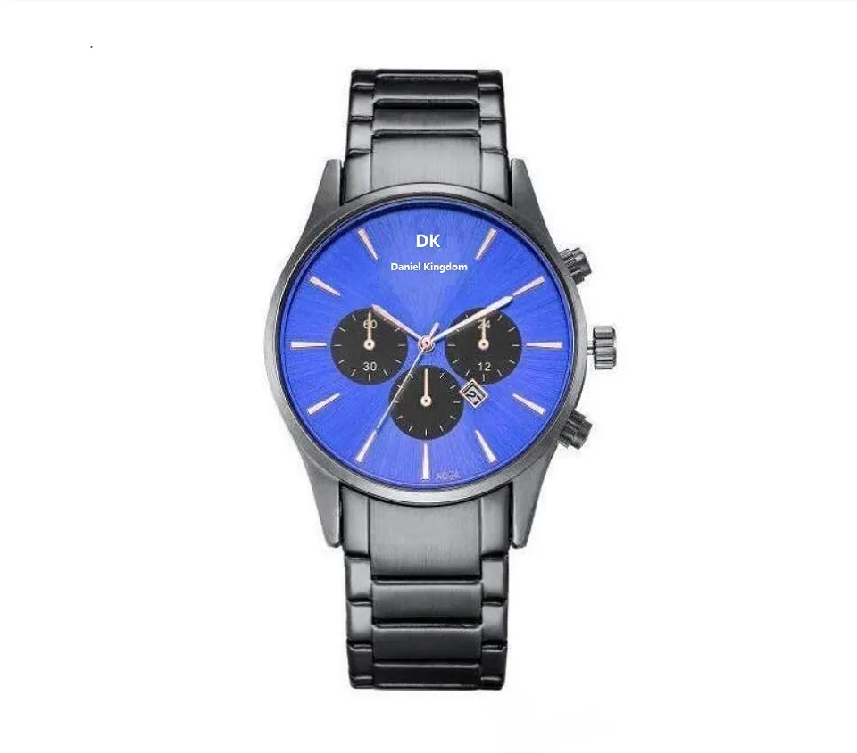 Super Men Watch Luksusowe duże zegarki z kalendarzem paski ze stali nierdzewnej Top marka kwarcowa zegarek dla mężczyzn High Quality208X