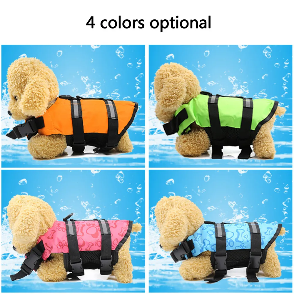 XS-XL Puppy Dog Rescue Swimming Wear Abbigliamento di sicurezza Gilet Costume da bagno Outdoor Pet Dog Cat Float Doggy Life Jacket Gilet guardia Y200922