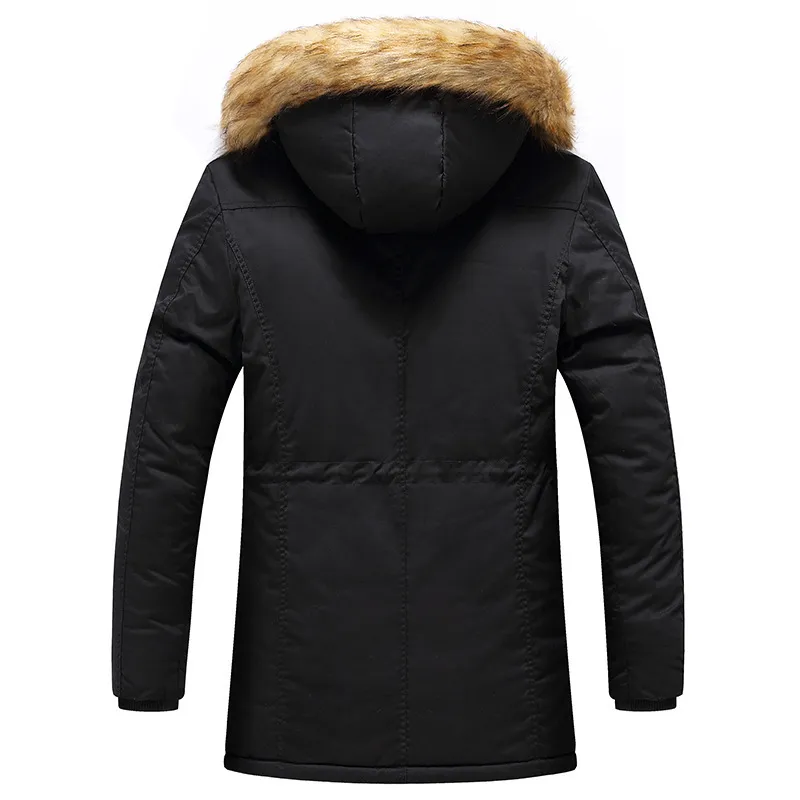 Kış ceket erkekler uzun parkas kalın ceket sıcak açık ceket erkekler kürk kaput rüzgar geçirmez kış kalın palto erkek ceketler 201128
