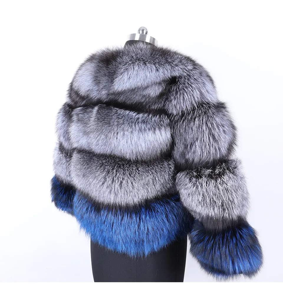 Chaqueta de piel auténtica para mujer, chaleco de piel natural de invierno, abrigo de piel corto de lujo a la moda 201112