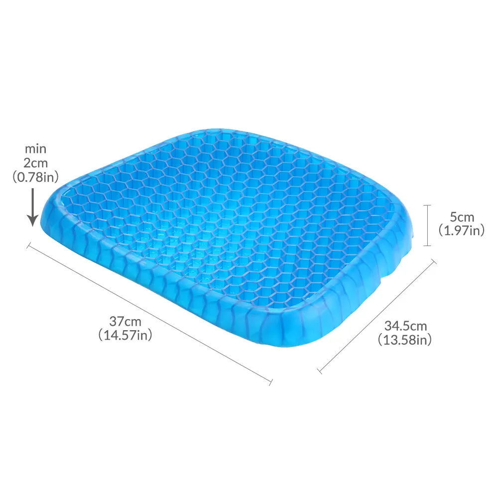 Big Size Flexible Gel Seat Cushion respirável ortopédico favo de mel sofá de saúde cervical: Liberação Y200103