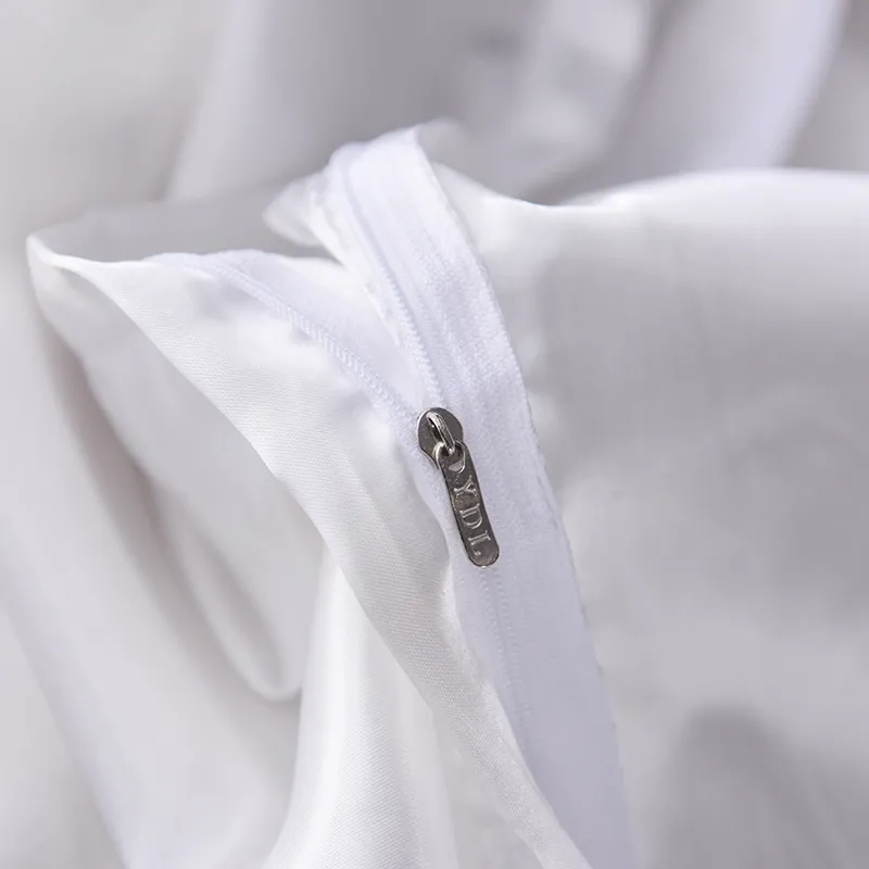 3/4/5 pièces 100% ensemble de literie en soie naturelle avec housse de couette drap de lit taie d'oreiller luxe roi reine double taille solide Satin linge de lit 201210