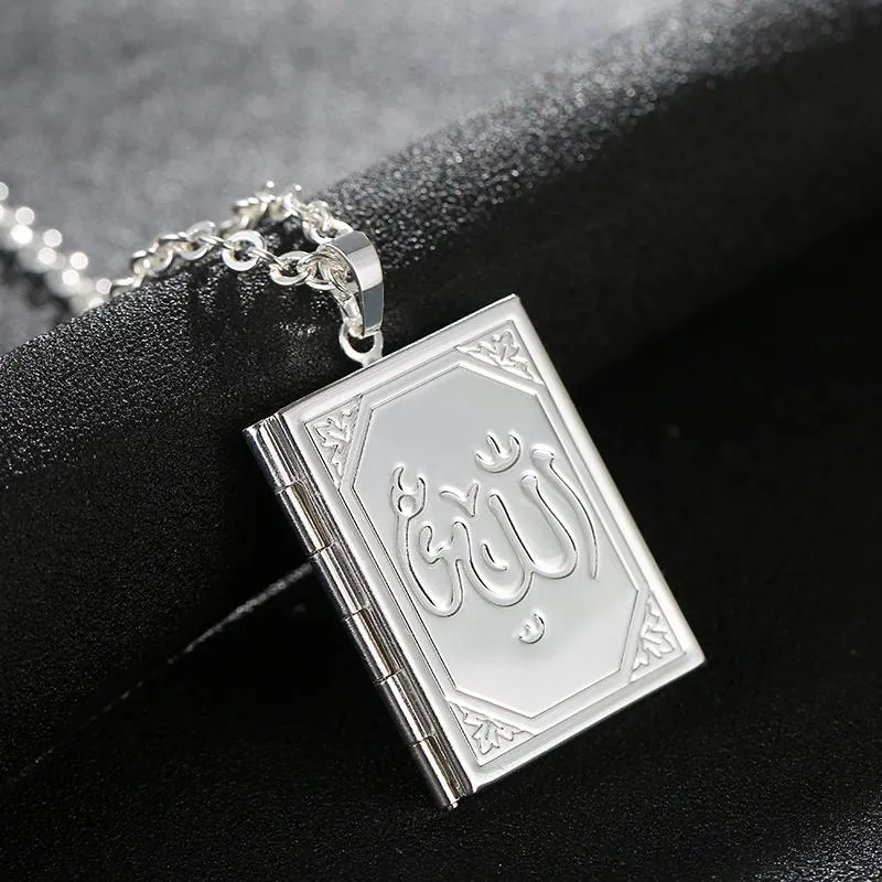 Halsband varumärke stora diy po box halsband för kvinnor flicka hänge muslim islamiska smycken gåva237s