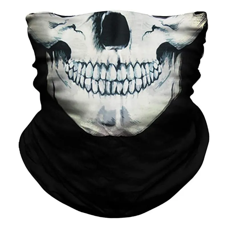 Magic Scarf 3D Seamless Cotton Skull Bandana Hiking Sport Tube Face Bicycle Headband Buffs Hunting Winter Snowboard Balaclava174V