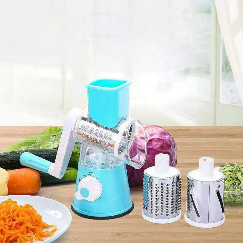 Multifunctionele Groentesnijder Raspen Slicer Keuken Groente Fruit Gereedschap Ronde Mandoline Slicer Aardappel Kaas Shredders Tool 2218G