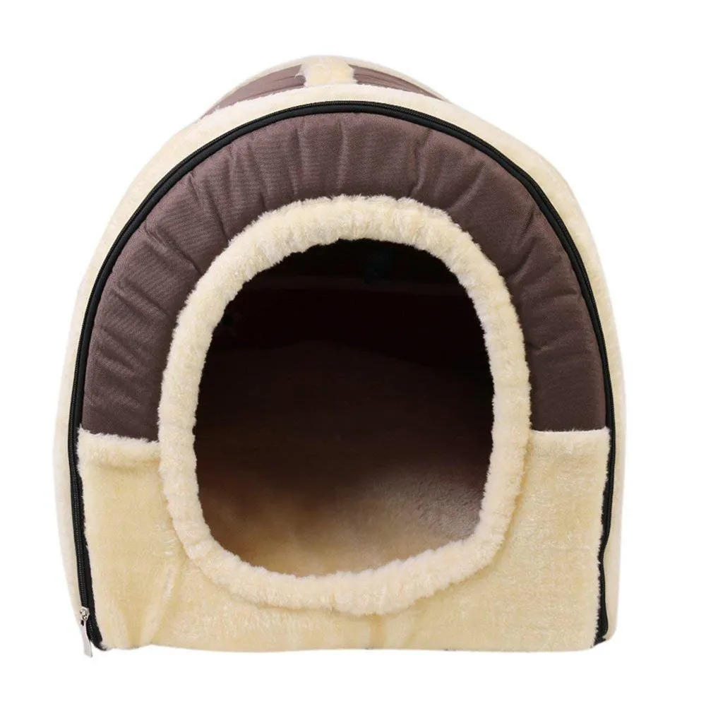 2 en 1 maison et canapé pour chien lit chat chiot lapin animal chaud doux chaud animal chenil canapé sac de couchage maison chiot grotte lit LJ201028