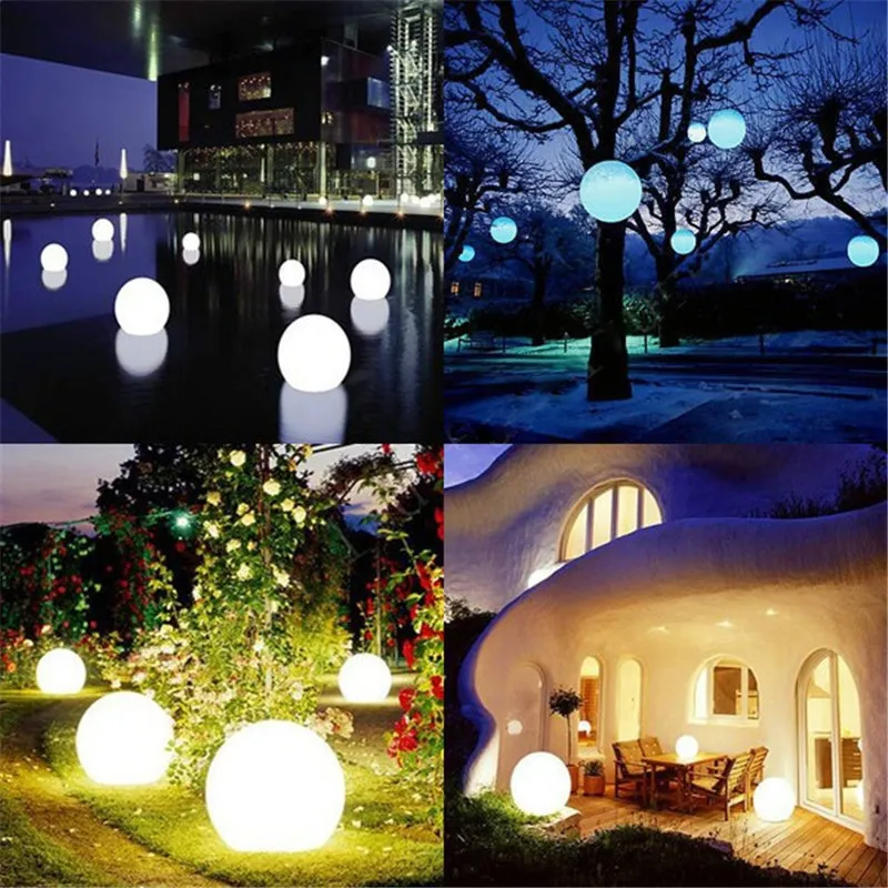 Impermeable LED piscina bola flotante lámpara RGB interior al aire libre hogar jardín KTV Bar boda fiesta decorativa iluminación de vacaciones Y200903