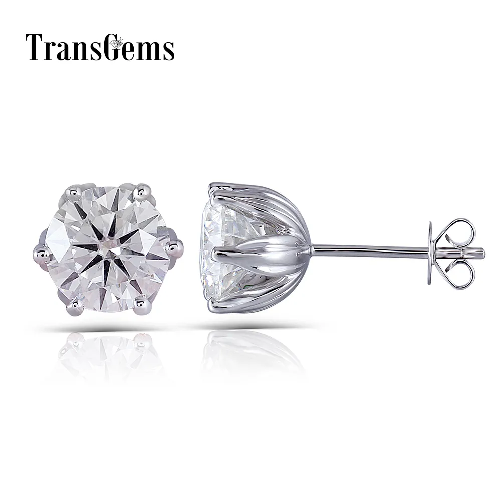 moissanite 2ct stud earrigns (1