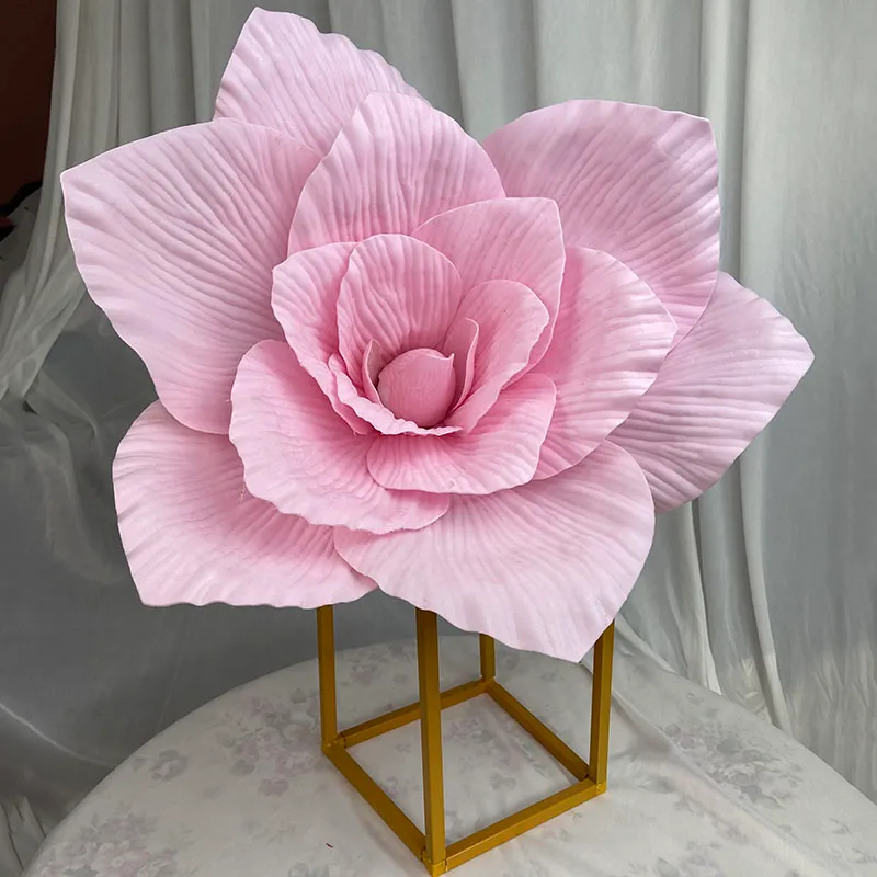 PE Lotus Kunstbloem Decoratie Bruiloft Achtergrond Weg Leidt Fake Foam Rose Winkelcentrum Display Bloemen